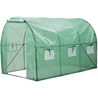 Finether-Invernadero Arqueado con 6 Respiraderos de Malla y Tapa Transparente- Ideal para Jardín- Balcón- Patio etc